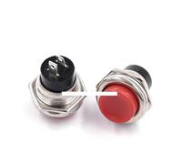 10Pcs DS-212 16mm Round Momentary Switch 3A 125V/AC 6A 125VAC Self-reset Push Button Switch DS-212 Red Green NWPNLXEA(Rot)