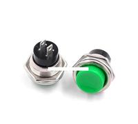 10Pcs DS-212 16mm Round Momentary Switch 3A 125V/AC 6A 125VAC Self-reset Push Button Switch DS-212 Red Green NWPNLXEA(5)