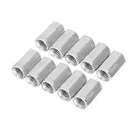 10pcs Écrou Hexagonal M8 Long Tige Douille Filetée Pour Fixations (M8*20)