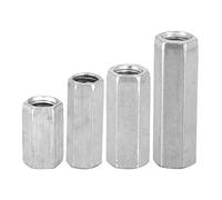 10pcs Écrou Hexagonaux Tige Longue Tige M8 Écrou Attaches Filetées en Acier au Carbone Écrou Accouplements(M8*28)
