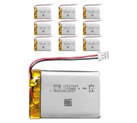 10Pcs EEMB Batterie Lithium polymère 3,7V 1100mAh 603449 Batterie Rechargeable lipo avec connecteur JST avec VXI Blue Parrott - vérifier la polarité de l'équipement et du connecteur Avant l'achat