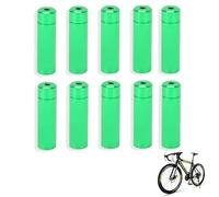 10Pcs Embouts de Câble de Changement de Vitesse pour Vélo, 4 mm/0,2 po Alliage Vélo Câble de Frein Embout Boîtier Embouts Sertissages pour VTT Route Vélo Changement Câble Embouts (Vert)