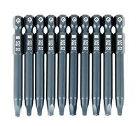 10pcs embouts de tournevis ensemble 1/4 pouce tige hexagonale 6.3mm 65mm alliage acier tête carrée tournevis peu kit kit