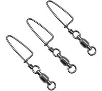 10Pcs Emerillons roulements à Billes avec Anneaux Soudés et Agraphes Coastlock en Acier Inoxydable Taille de 1#~8# Fishing Swivels and Snaps (Taille 1+1 30LB 20pcs)