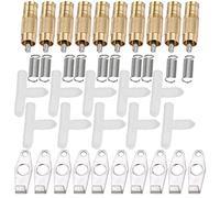 10pcs en Acier Inoxydable Bouteille à Eau de Compagnie | Non - Spill au Mamelon Waterer pour Lapins/Petits Animaux/furets | Équipement de consommation de Confiance pour Les (Round Mouth White)