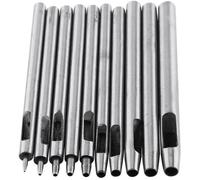 10pcs en cuir trou perforé ensemble, kit de perforateur en cuir en cuir outil de métier creux pour joint en cuir de bande de