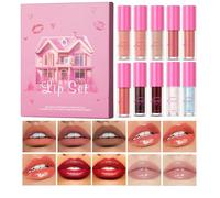 10pcs Ensemble de maquillage de rouge à lèvres, pigments intenses, ensemble de cadeau de maquillage longue durée imperméable, coffret cadeau de maquillage