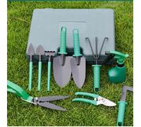 10Pcs Ensemble d'outils de Jardinage,Pelle et sécateur antirouille pour Le Jardinage extérieur,Herse,pulvérisateur d'eau et Sac de