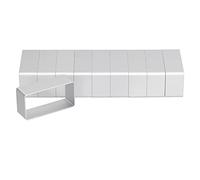 10Pcs Ensemble Emporte Pièces pour Biscuits, Moules à Pâtisserie | 6.7×3.4×2.2cm Moules à Crêpes Fondantes en Acier Inoxydable pour Cuisine Célébration et Fêtes Anniversaire(Grand Rectangle)