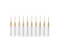 10pcs Ensembles de Fraises en Bout PCB Tungstène Fraise en Bout en Carbure CNC Mèches de Forage Outil de Trou de Forage pour Sculpture 3.175mm X 1mm