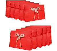 10pcs Enveloppes Sacs-cadeaux en Papier avec Ruban N½ud Boîte à Bijoux Echarpe Bonnet Gants Sachet en Papier Sac de Fête pour Anniversaire Mariage Noël Saint-Valentin Sacs d'Emballage Réutilisable