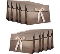 10pcs Enveloppes Sacs-cadeaux en Papier avec Ruban N½ud Boîte à Bijoux Echarpe Bonnet Gants Sachet en Papier Sac de Fête pour Anniversaire Mariage Noël Saint-Valentin Sacs d'Emballage Réutilisable