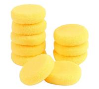 10Pcs éponge De Peinture d'artiste Synthétique Ronde éponges D'Artisanat pour éponge d'art D'Aquarelle Poterie Peinture Jaune 2.75 Pouces