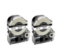 10pcs Étiquettes SS18KW 5WBN ST18KW SC18RW SC18YW Compatible avec Une Utilisation avec LW-C410 LW-400 LW-600P Makers compatibles(2PK Black on White)