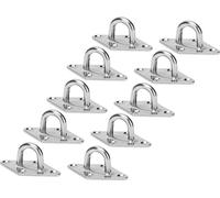10Pcs Eye Plate 316 Stainless Steel Heavy Duty Suspension Pad Hammock Hooks Marine Fixed BuckleDia 6mm
