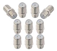 10PCS F Connector Coaxial Connector F Female Female F Socket Female F Plug Female Adapter TV Antenna Connector F to Screw Coupler F Connector Gender Changer Joint Coupler