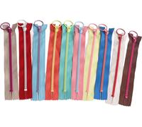10pcs farbenfrohe Reißverschlüsse 5.9in Langkontrast Farbe Langlebiger Harz Stoff nähen für DIY -Handwerksreparaturersatz