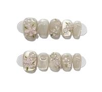 10PCS Faux Ongles Fleur Pailletés Œil de Chat, Carrés Courts | Faux ongles faits main à couverture complète avec pastilles, mini lime, bâtonnet et papier(2 Size XS)