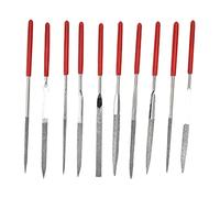 10pcs Filedle Set Filed Freeding Studdy Durable confortable Handle Pandink Bijoux Files de bijoux (3 * 140 mm)