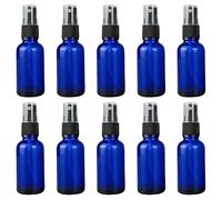 10pcs Flacon Vaporisateur Verre Vide 50ml Anti-UV Bouteille de Pulvérisation de Brouillard Fin, Flacon de Remplissage Cosmétique pour Les Huiles essentielles, Les Parfums, Agent de Fixation