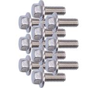 10Pcs Flanged Hex Head Bolts Stainless Steel 304 Screws Accessory M5 10/12/16/20/25/30/35/40mmM5x12