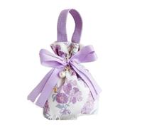 10pcs Floral Canvas Drawstring Bag Small Bowknot Pouch with Chain for Elegant Presentation and Storage Pour Bonbons