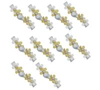 10PCS Flower Frogs Fasteners for Kids Clothing Pastel Color Closure Button Fashion Accessories for Girl Stage Costume Kids Flower Closure Buttons