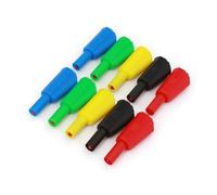 10Pcs Fully Insulated 4mm Male Stackable Plug Solder Type DIY Connector AUOQKQUT(Mixed Colors)