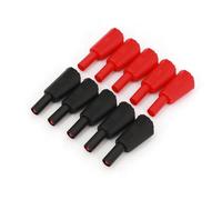10Pcs Fully Insulated 4mm Male Stackable Plug Solder Type DIY Connector AUOQKQUT(Red and Black)