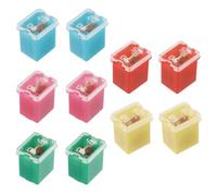 10PCS Fusible Assortiment 20A, 30A, 40A, 50A, 60A, 12V-24V Forme Carrée Low Profile, Mini Fusible Voiture pour Assortiment de Fusibles à Profil Bas pour Véhicules et Camions, Mini Fusibles Voiture