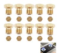 10Pcs Gicleur gaz Butane Universels[0.5-0.65-0.7-0.7- 0.80-0.87-0.87-0.90-0.95-1.02], Jeu de Conversion pour GPL, Injecteur de Gaz Gicleur Bouteille Kit de Conversion, Gicleur de propane et de butane