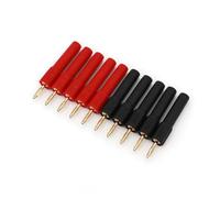 10Pcs Gold Plated 2mm Small Male Plug To 4mm Female Jack Connector Adapter NWPNLXEA