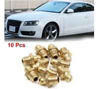 10pcs Graisseur Droit M8x1.25 Laiton Filetage Raccord Graissage Embout pour Voiture Moto