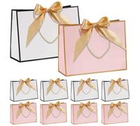 10pcs grand sac cadeaux, 32 x 25 x 11 cm sachet cadeau anniversaire, sac cadeaus grand format, paquet emballage cadeaus Il peut être utilisé pour les anniversaires, les fêtes et le Nouvel An chinois