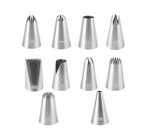 10pcs Grosse Douille Patisserie Professionnelle Grosse Douille Cannelée pour Embout Poche Churro Donuts Décoration de Cupcakes et de Muffins