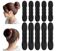 10pcs Hair Bun Maker, 7 pouces ＆ ＆ ＆ ＆ ＆ 9 pouces Donuts pour les petits pains, clips de pun-bun en courtiers faciles à utiliser pour les femmes.