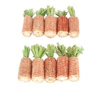10Pcs Hamster Corn COB Carotte en Forme De Dents Broyage Lapin Maïs COB À Mâcher pour Hamster Cobaye Lapin Perroquet Vert, Petit 10Pcs Hamster Corn (Petite Taille Verte)