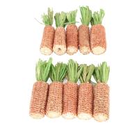 10Pcs Hamster Corn COB Carotte en Forme De Dents Broyage Lapin Maïs COB À Mâcher pour Hamster Cobaye Lapin Perroquet Vert, Petit 10Pcs Hamster Corn (Taille L Verte)