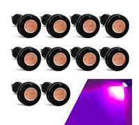 10pcs Haute Puissance 18mm 9w Oeil D'aigle Led Pour Voiture Lumière Diurne Course Moto DRL Feux de Position (Rose)