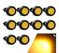 10pcs Haute Puissance 23mm 9w Oeil D'aigle Led Pour Voiture Lumière Diurne Course Moto DRL Feux de Position (Ambre)