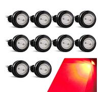 10pcs Haute Puissance 23mm 9w Oeil D'aigle Led Pour Voiture Lumière Diurne Course Moto DRL Feux de Position (Rouge)