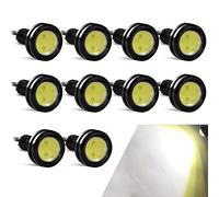 10pcs Haute Puissance 23mm 9w Oeil D'aigle Led Pour Voiture Lumière Diurne Course Moto DRL Feux de Position (Blanc)