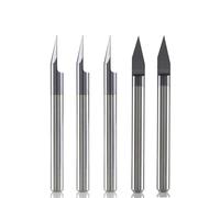 10pcs High Precision Carbide PCB Engraving Bits Set - 3.175mm Shank V Groove Router Bit for CNC Engraving(3.175-45DEG-0.3mm)