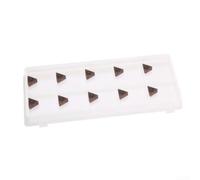 10PCS Inserts Carbure C Angle pour Ébavurage Acier | Acier au carbure traité, ébavurage lisse, chanfreinage pour efficace, boîte de rangement incluse, pour acier et fonte