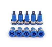 10Pcs Insulated 4mm Female Jack Panel Socket Binding Connector NWPNLXEA(Blau)
