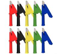 10PCS Insulated Crocodile Clips 30A Copper PA | 30A current rating, 2000V voltage, copper core, PA body, fully insulated safety design