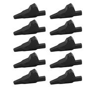 10pcs J60032 Clip d'essai de banane Clips de test électrique entièrement fermé avec une prise de 4 mm pour instruments électroniques matériaux de haute qualité en acier plaqué de (Noir)