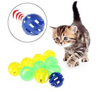10pcs Jouets en Plastique coloré de Boule de Chats avec Le Petit diamètre de la Cloche 3.5cm Nouvellement libérés