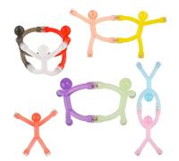 10pcs Jouets Magnétiques Mini Homme, Translucide Coloré Jouet Magnétique en Silicone Jouets Amusants de Voyage pour Enfants Adultes Réfrigérateur Bureau École Maison