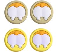 10pcs joystick cap cap,cute corgi butt controller cap silicone thumb cap analogue joystick thumb cap switch/oled/illuminated/grip set,white,a